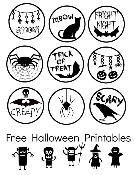 Black And White Free Halloween Printables